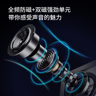 CC&JBL 透翅蝶悬浮歌词字幕音响壁画照片无线蓝牙音箱桌面HiFi网红动态滚动字体智能适用于小米 18.5寸土豪金限量版